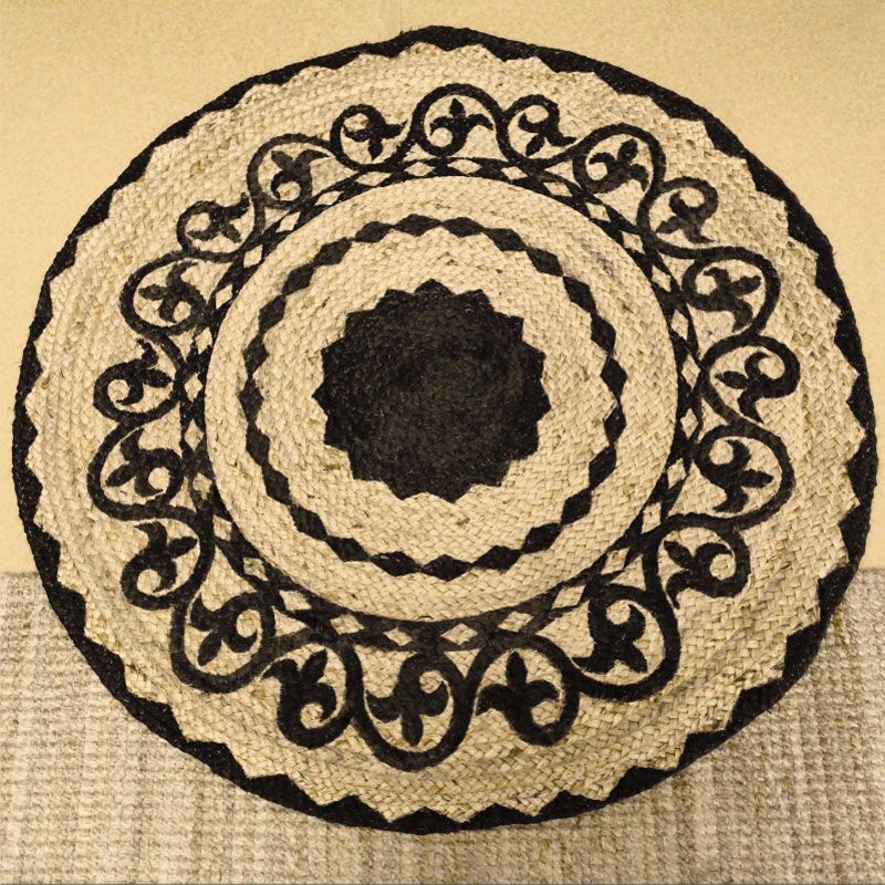 Straw Rug Hand-Woven Carpet With Hand-Made Адыгэ Decoration