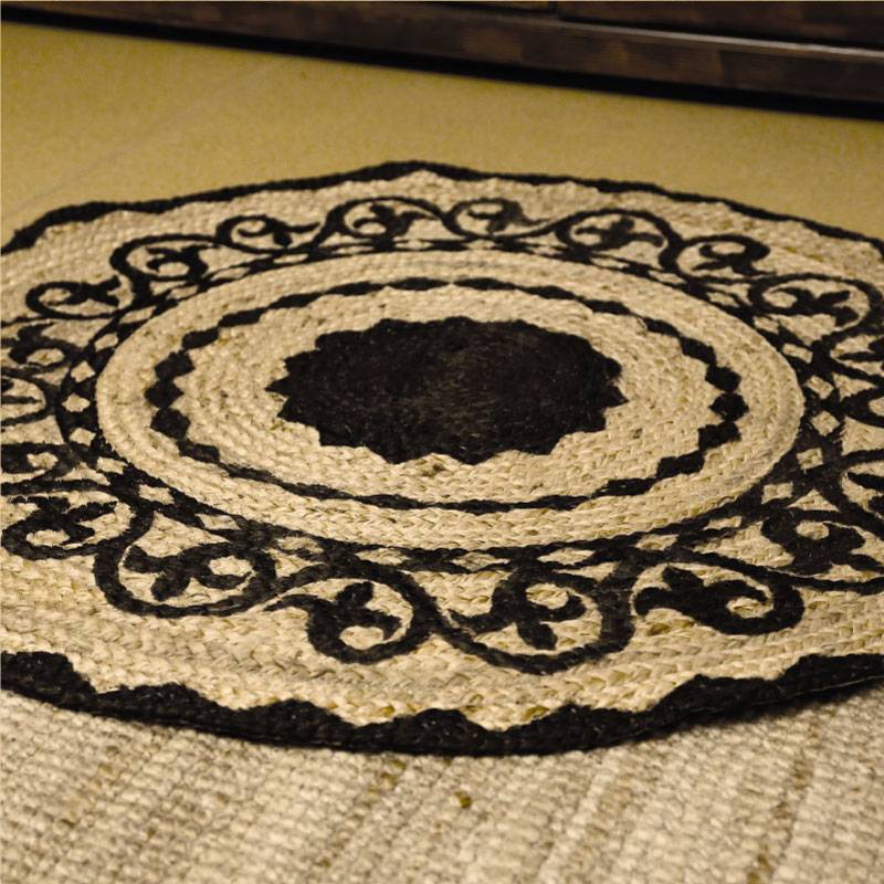 Straw Rug Hand-Woven Carpet With Hand-Made Адыгэ Decoration - Image 3